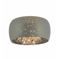Modern Style Chrome Electro Plated Glass Droplets Ceiling Lighting Lamp 17 x 28cm