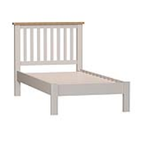 Modern Style Oak Wood Tone Tone 3' Bed Uk Size With Slatted Headboard 105 x 103cm