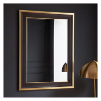 Modern Style Edmonton Large Black And Gold Rectangle Bedroom Wall Mirror 110x80cm