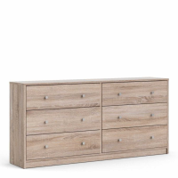 May Chest of 6 Drawers (3+3) in Truffle Oak