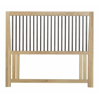 Modern Aged Oak Wood 5ft King Size Slatted Bed Headboard 150cm Wide