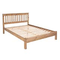 Corona Shaker Style 4ft6ft Double 135cm Slatted Low End Bedstead in Solid Pinewood