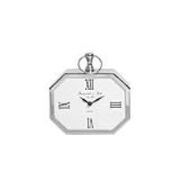 Value Small Octagon 18cm Chrome Table Clock