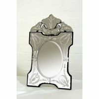 Venetian Table Mirror Scalloped And Arched