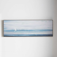 Summer Sailing Framed Seascape Scene Wall Art Acrylic Canvas Painting