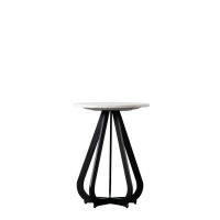 White Moorgate Side Table Black