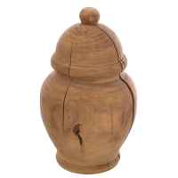 Medium Turned Wooden Urn