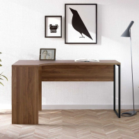 Modern Walnut 2 Drawer Office Study Desk With Cut Out Handles 76.8 x 145.1cm