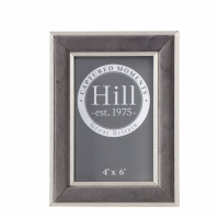 Silver Edged Grey Velvet 4X6 Photo Frame