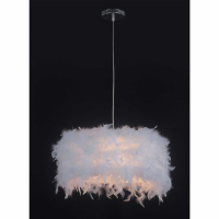 White Feather Pendant Light