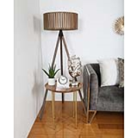 Value Mira Natural Wood And Gold End Table