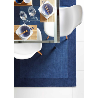 Origins Borders Navy Blue Hand Tufted Rug 80x150cm