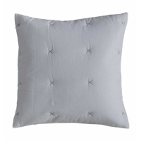 Stitch Cushion White Silver