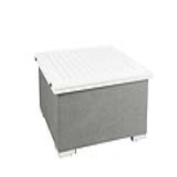 Light Grey Fabric Outdoor Garden Pop Up Rising Multipurpose Table Metal Framed
