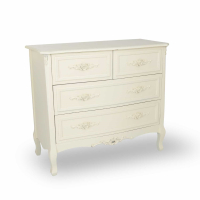 Rose White Soft White 4 Drawer Chest Of Drawers