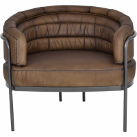 Angus Club Chair Light Olive Leather