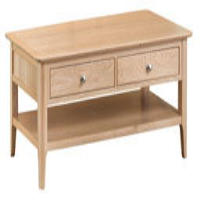 Modern Style Oak 2 Drawer Large Living Room Coffee Table With Shelf 45 x 120cm