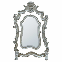 Silver Gilt Leaf Swing Table Bevelled Mirror