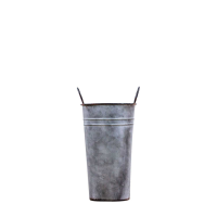 Grey Arley Galvanised Flower Bucket Medium