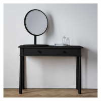 Nordic Style Modern Black Painted Wood Bedroom Dressing Table Desk With Drawer 110cm Wide