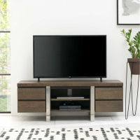 Tivoli Modern Style Dark Oak Wood Wide Living Room Entertainment Unit 135 x 49cm