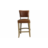 Duke Bar Chair Leather Tan Brown