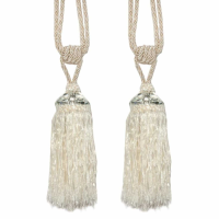 Cream Tassel With Crystal Pair