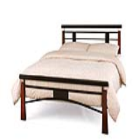 Armstrong King Size 150cm 5ft Black Metal Bed Frame With Oak Posts