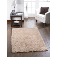 Origins Chicago Latte Cream Shaggy Floor Rug 140x200cm Hand Tufted