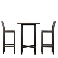 Volos 2 Seater High Bar Set Black
