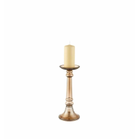 Medium Candleholder Brown Lustre Glass