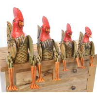 Set Of 4 Sitting Chickens