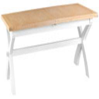 White Painted Lime Washed Oak Top Cross Leg Kitchen Extending Dining Table 78 x 300cm