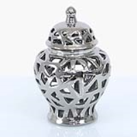 Silver 22cm Urn Ornament