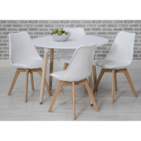 Matt White Painted Round Kitchen Dining Room Table Only 100cm Diameter 4 Seater