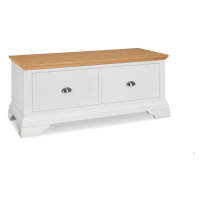 Hampstead Modern Style Two Tone Painted 2 Drawer Rectangular Bedroom Blanket Box 50 x 120cm