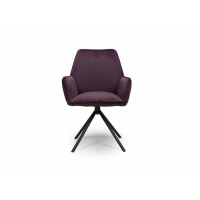 Uno Modern Style Mulberry Velvet Upholstered Living Room Occasional Chair 89 x 59cm