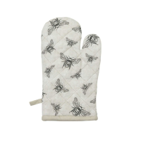 Natural Distressed Bees Oven Glove