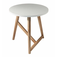 Round Side Table White