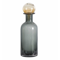 Bottle With Stopper Grey Brown 120x120x370mm