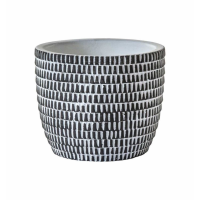 Pot Black White Small
