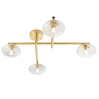 Holderness Bathroom 4 Ceiling Light Satin Brass