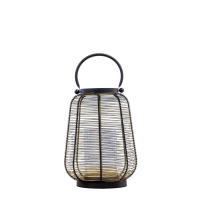 Black Gold Brennan Lantern Black And Gold Small