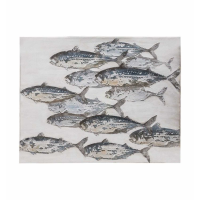 Decorative River Fish Art Canvas Prints Wall Artwork In Wood Frame 80x100cm