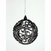 Decorative Items Black Sparkley Hanging Ball Decoration