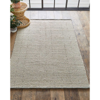 Origins Estelle Natural Diamond Pattern Hand Woven Pure Wool Flat Weave Rectangular Rug 120x170cm