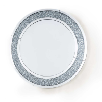 Mirrored Venetian Glass Crushed Diamond Round Wall Mirror