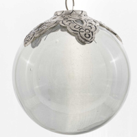 Noel Collection Smoked Midnight Filigree Crested Lrg Bauble