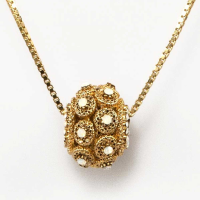 White Opal Small Whole Ball Necklace