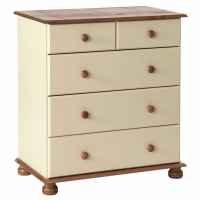 Copenhagen 2 + 3 Deep Drawer Chest in Cream Pine